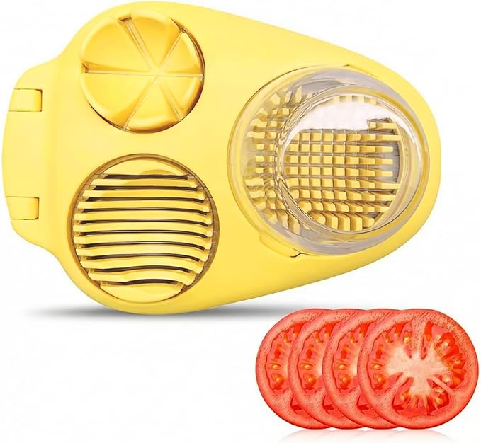 1 Pack Egg Slicer with 3 Cutting Options, Stainless Steel Wire Egg Cutter for Hard Boiled Eggs, Soft Fruits, Vegetables and Mushrooms, Kitchen Prep Tool