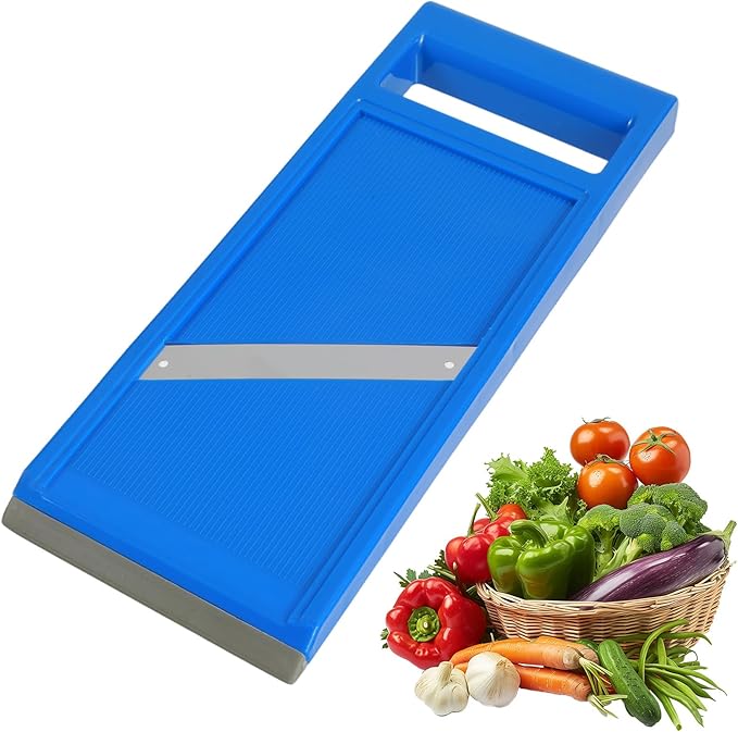 Vegetable Slicer Handheld,Portable Handheld Slicer with Stainless Steel Blade, Mini Mandoline Slicers for Vegetables, Fruits, Potatoes, Cheese, Carrots, Quick Uniform Slice,Blue