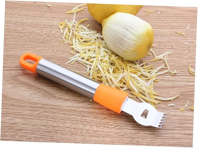 Stainless Steel Zester Grater for Citrus and Chocolate Ergonomic Peeler with Hanging Loop for Home Cooking and Baking Random Random Color