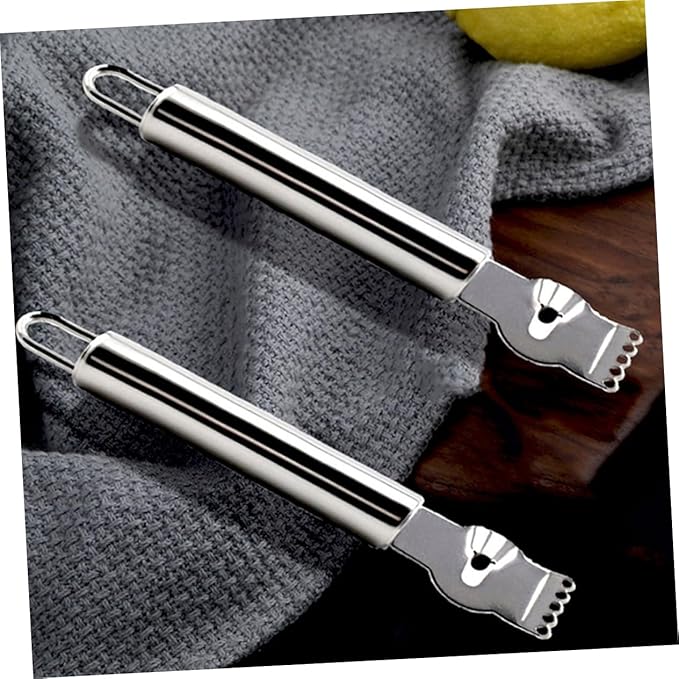 2pcs Lemon Zesters Quality Stainless Steel Handheld Grater Easy to Use for Peeling and Zesting Kitchen Accessory for Lemon Lover