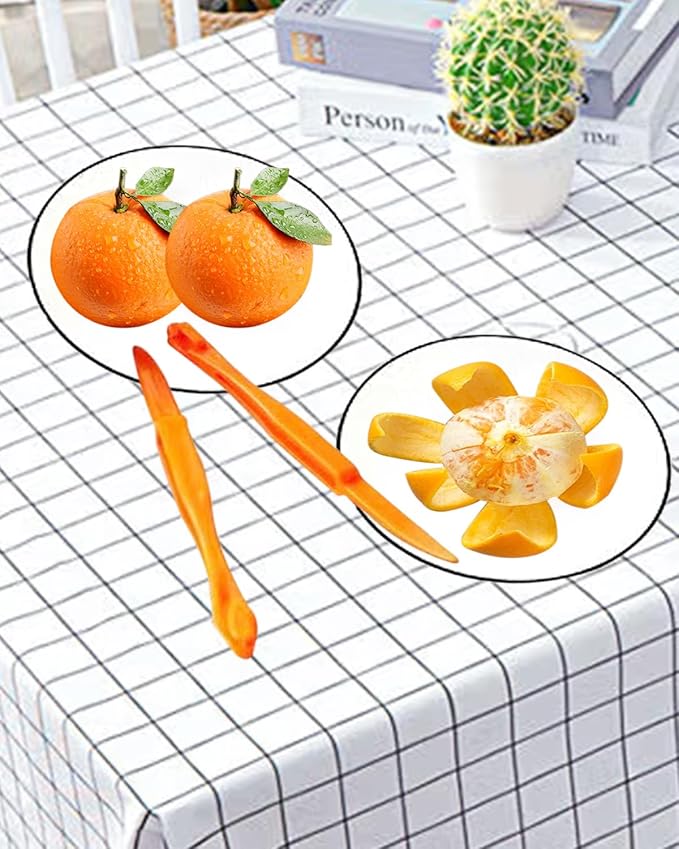 Orange Peeler Tool, 4 Pcs Plastic Citrus Peelers for Fruit Lemon Mango Banana