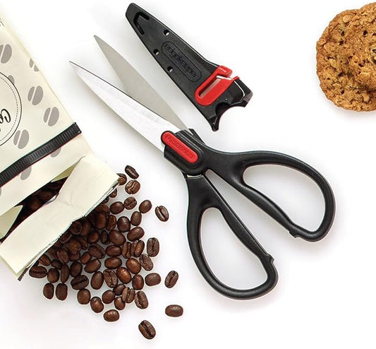Farberware Self-Sharpening Stainless Steel All-Purpose Shears with Edgekeeper Sleeve