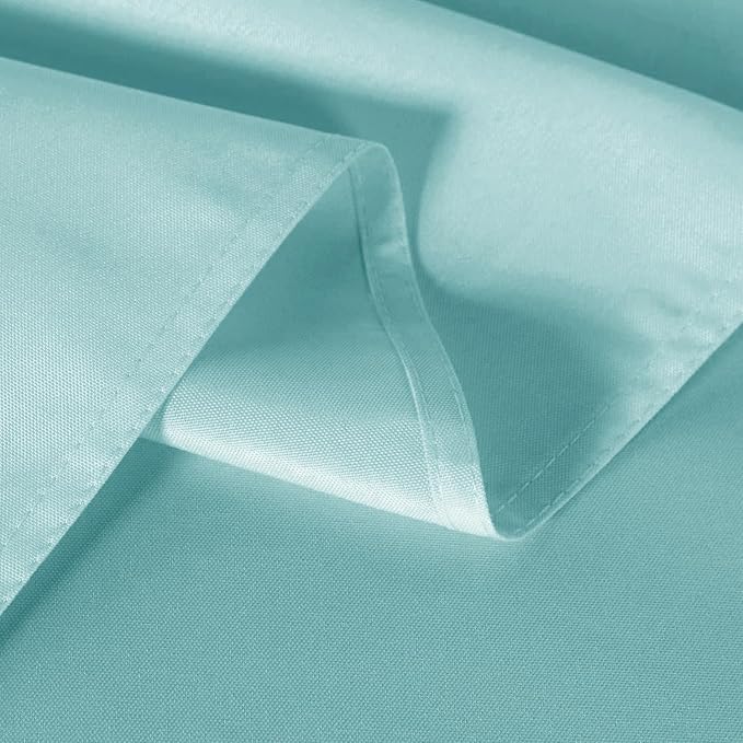 sancua 6 Pack Turquoise Tablecloth 60 x 102 Inch, Rectangle Table Cloth for 6 Feet Tables - Stain and Wrinkle Resistant Washable Polyester Table Cover for Dining Tables, Buffet Parties and Camping