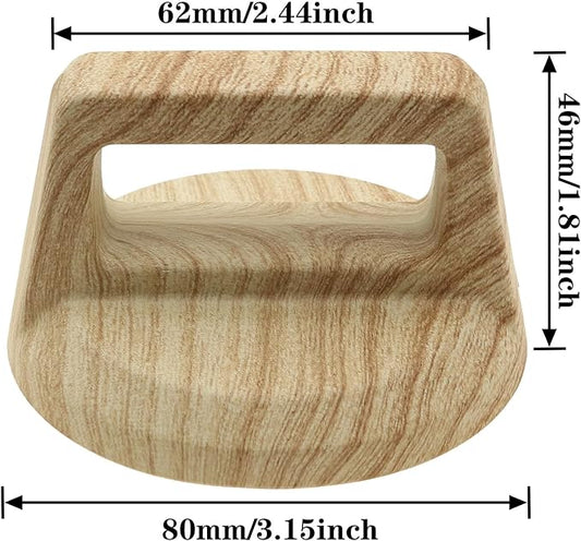 safycaby 2 PCS Universal Pot Lid Top Replacement Knob Pot Lid Cover Knob Handle for Kitchen Cookware Light-Colored Wood Grain