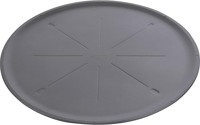 GoodCook Everyday Nonstick Steel Pizza Pan, 16", Cutting guide, Gray