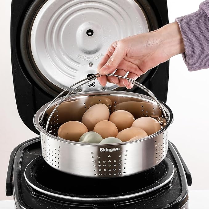 Steamer Basket for Instant Pot Pressure Cookers Pots Accessories Steamer Basket with Egg Steamer Rack Steamer Divider (Steamer Basket)