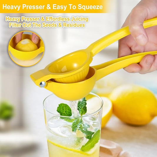 TEZZ Lemon Squeezer, Premium Large Heavy Duty Handhelp Juicer for Lemon, Metal Hand Press Citrus Juicer, Lime Squeezer Bar Tool, Manual Citrus Press