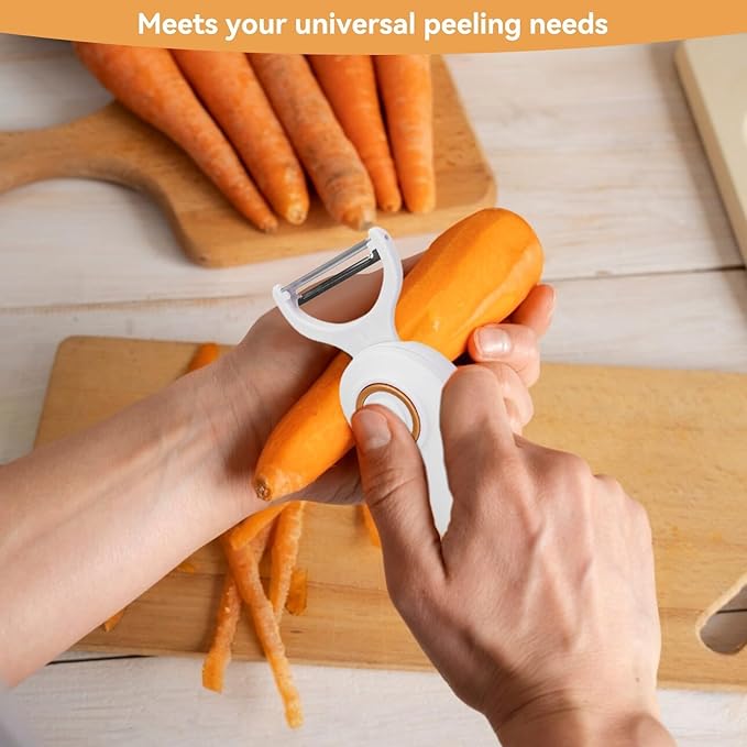 Kitchen Vegetable Peeler, potato peeler, Electric Peeler Handheld USB Rechargeable Fruit Vegetables Peeler with 3 Cutter Heads Kitchen Gadgets for Apples, Potato, Carrots, Cucumber
