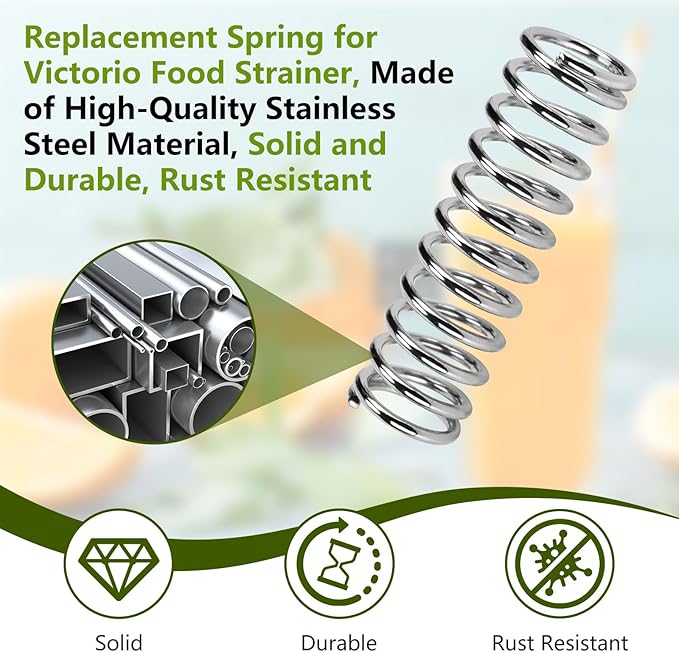VKP250 Spring Compatible with Victorio Food Strainer, Replacement for Johnny Apple Sauce Maker Spring, Model 250 Clamp Based Food Strainer Spring