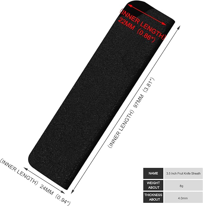 XYJ Universal Knife Edge Guards for 3.5'' Paring Fruit Knife 3 Pcs Set Kitchen Chef Sheath Knife Sleeve ABS Knife Cover Knife Blade Protectors