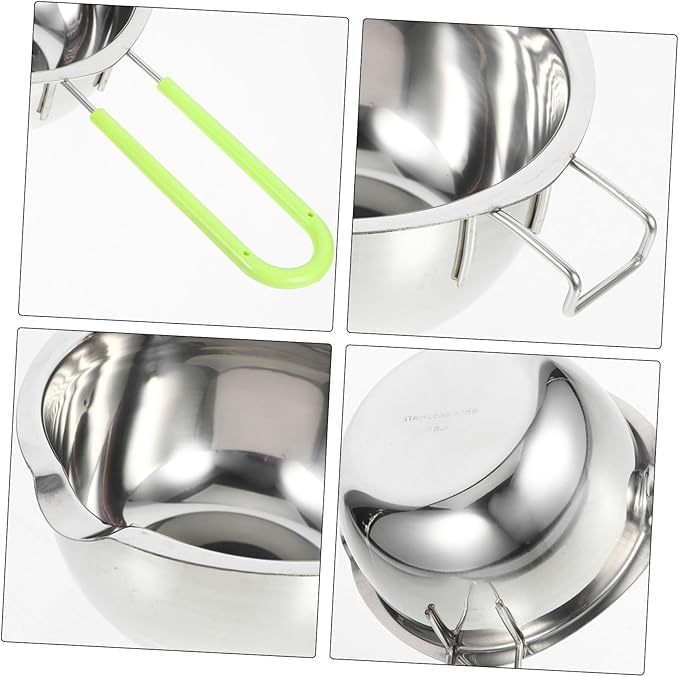 Stainless Steel Chocolate Melting Pot Butter Heating Pot Melting Bowl Spatula Multi-functional for Cheese Oil Milk Easy Clean Compact Design