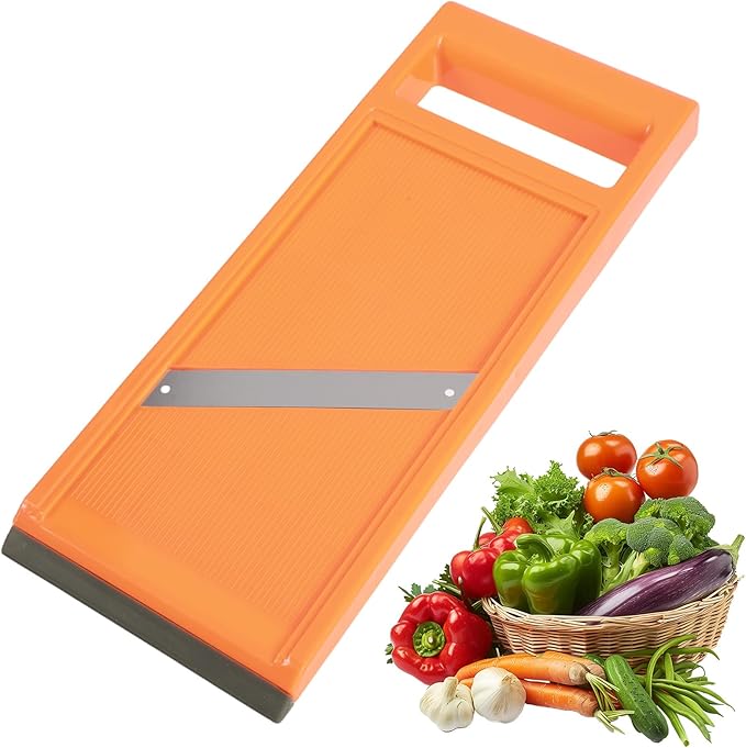Vegetable Slicer Handheld,Portable Veggie Slicer Handheld,for Potato Chips, Mini Mandoline Slicers for Vegetables, Fruits, Cheese, Cucumber Slicers Thin, Orange