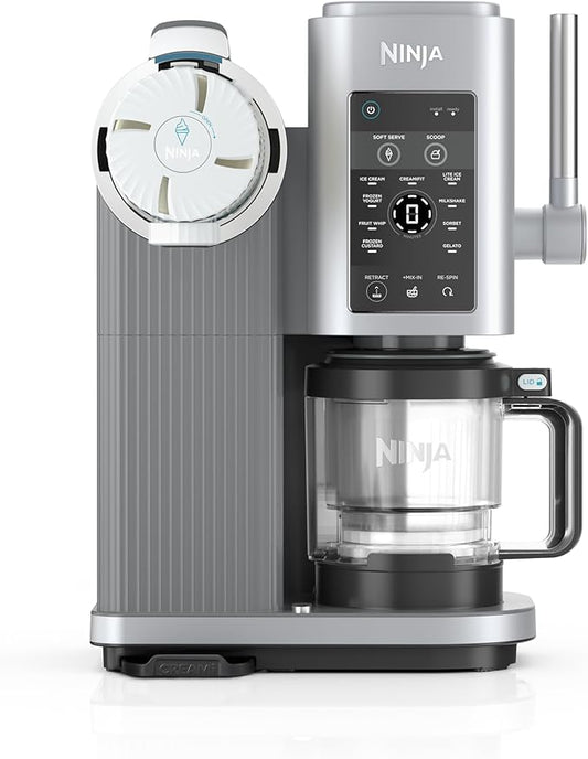 Ninja CREAMi Swirl Ice Cream and Soft Serve Maker, Sorbet, Milkshake, Frozen Yogurt, Low Calories Program & More, 13-in-1, Soft Serve Handle & (2) CREAMi Swirl 16oz Pints, For Kids & ALL ages, NC701C