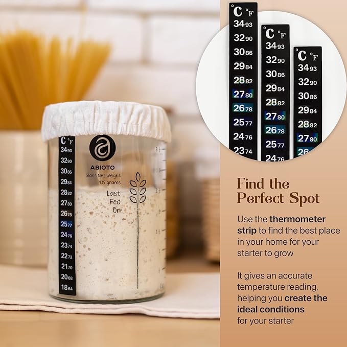 Sourdough Bread Baking Supplies and Starter Kit - Ultimate Bread Making and Sourdough Starter Kit with Proofing Baskets, 34oz Sourdough Jar, Bread Lame, Scrapers and Danish Whisk