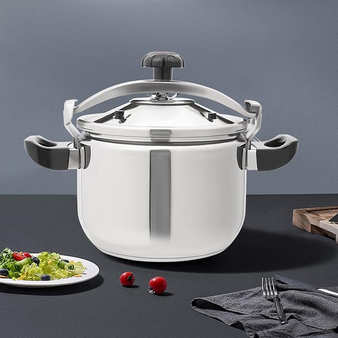 Stainless Steel Pressure Cooker Large Capacity Cooktop Pressure Pot with Multiple Protection Functions for Home Restaurants Canteens, Multiple Stove Compatible (23.25 Qt)