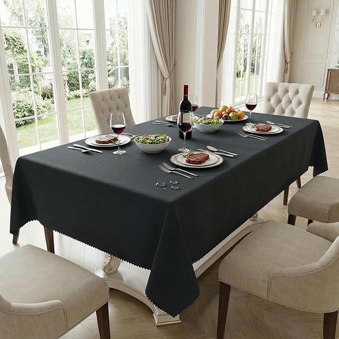HX&OD Rectangular Tablecloth Cationic Fabric Waterproof Stain Resistant Wrinkle-Resistant for Home/Decoration/Party/Buffet/Wedding/Dining Room/Camping