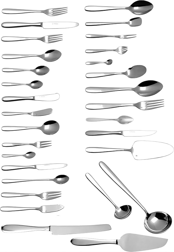 Fortessa Grand City 18/10 Stainless Steel Flatware Looped Handle Tasting Spoon, Set of 12,Silver