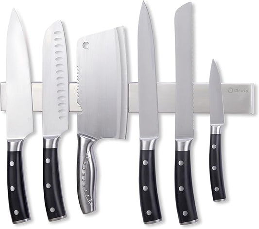 Magnetic Knife Holder for Wall, Knife Magnetic Strip with Extra Strong Magnet, 16 Inch Multi-Purpose Metal Knife Rack, Kitchen Utensil Holder, Organizers Home Kitchen & Garage Accessories