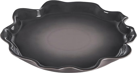 Le Creuset Stoneware Iris Collection Serving Platter, 14", Oyster