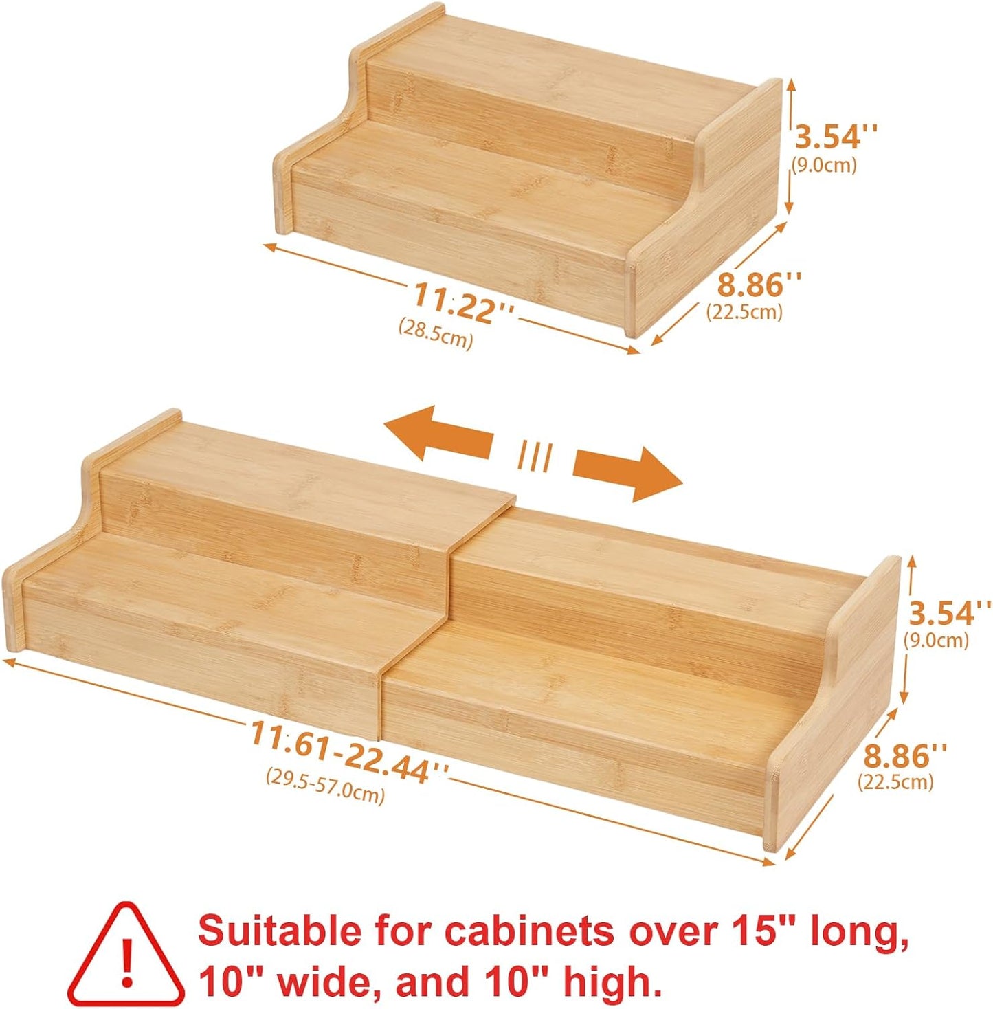 2-Tier Expandable Coffee Mug Holder, Mug Organizer for Kitchen Cabinets, Bamboo Mug Cup Rack, Multi-Functional Cup Holder Shelf, Coffee Bar Organizer, Home