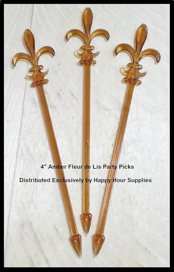 Set of 4 Libbey 15253 Gibraltar DuraTuff 22 oz Iced Tea, Soda Glass w/Signature Party Picks