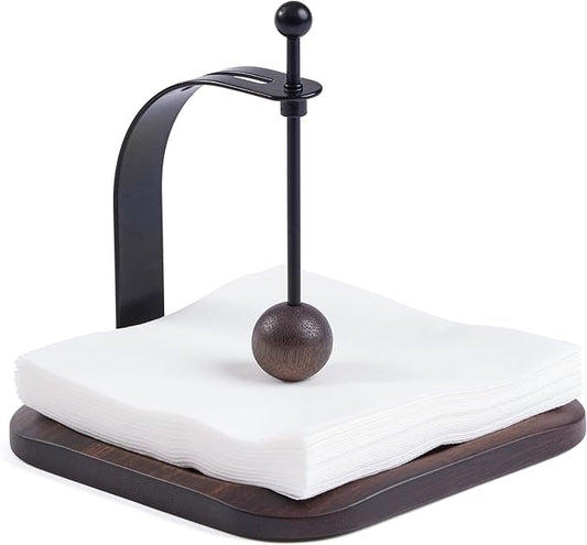 Napkin Holder for Table, Wood Napkin Holders for Paper Napkins, Cocktail Napkin Holder, Suitable for Kitchen, Restaurant, Bar, Office, Parties, Home Décor, Hotel, Cafe (South American black walnut)