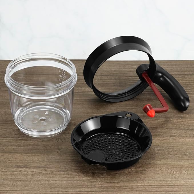 QWORK Fat Separator, 4 Cups / 1000 ml Grease Separator with Bottom Release - Soup Oil Separator Measuring Cup for Cooking