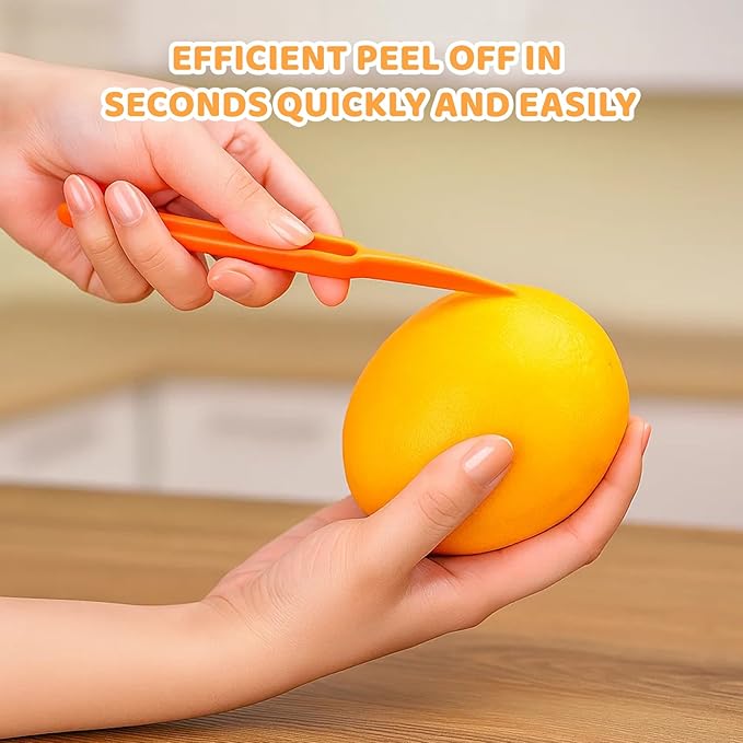 Orange Peeler Set,7-Piece Orange Peeler Tool Kit with 4 Long Handles, 2 Mouse-Shaped Peelers and 1 Stainless Steel Peeler, Durable Stainless Steel and Plastic Construction
