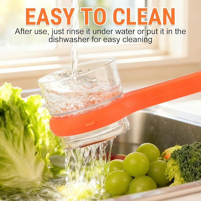 2PCS Vegetable Peeler Set with Container, Stainless Steel Potato and Apple Peeler, 2-in-1 Multifunctional Veggie Fruit Peeling Tool, Easy to Use Kitchen Gadget with Comfortable Grip (Orange+Blue)