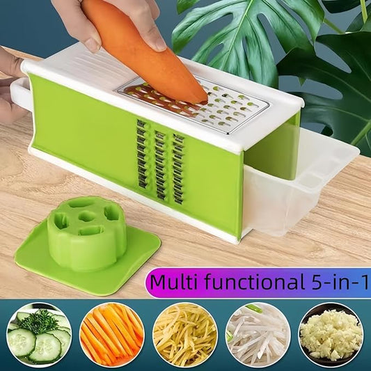 Safe Mandoline Slicer for Kitchen, Vegetable Slicer Multi Blade Potato Chip,Julienne Shredder and peeler Sliced/coarse/fine/flat wire, no Need to Change Blades For Small Job In Kitchen