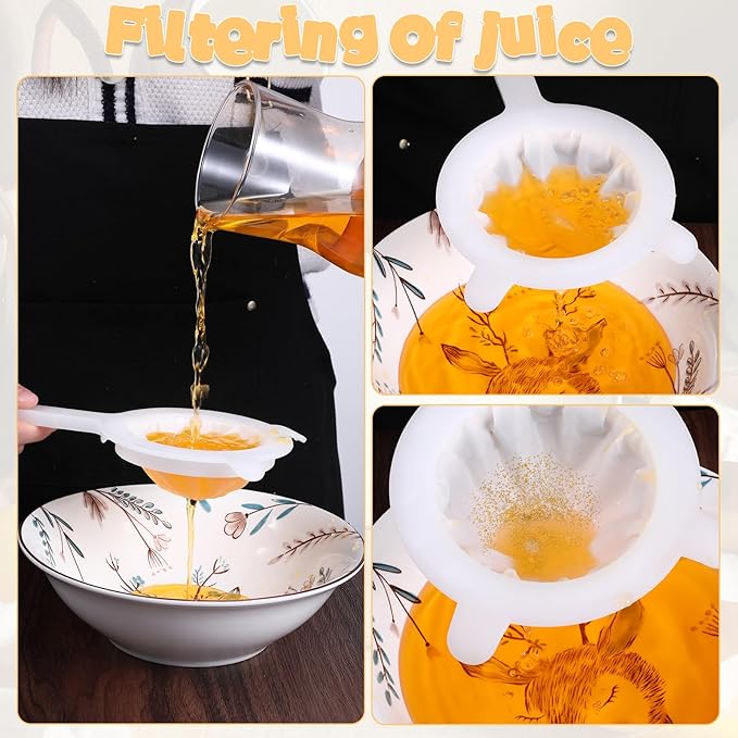 Ultra Fine Mesh Strainer, 400 Mesh Nylon Mesh Strainer Plastic Strainers for Kitchen Seives Fine Mesh Colander with Handle for Coffee Yogurt Juice Soy Milk Honey Liquids Tea Leaf Filter