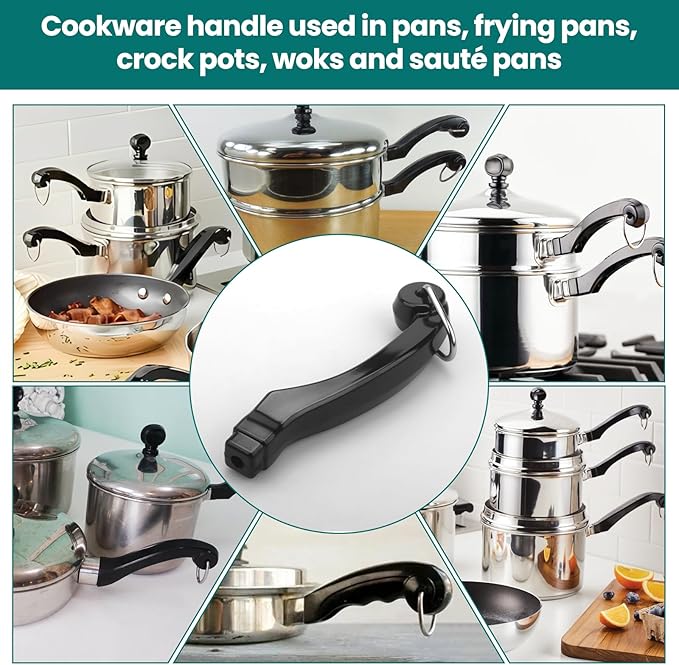 Zivceng P08-031 Cookware Handle for Farberware Pan Saucepans Soup Pots,P08-031 Saucepan Handle Replacement for Farberware 1, 1.5, 2 and 2.5 Quart Pan