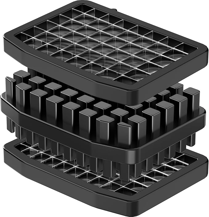 TERUISI 4-In-1 Electric Vegetable Chopper Blade Accessory, Dicing Grid Blade (10 × 10 mm & 8 × 8 mm) and Grid Cleaner, Replaceable Blade for GJ817