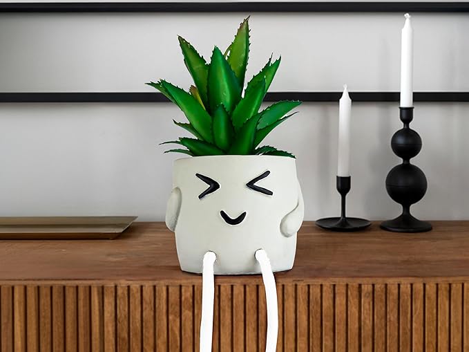 OLEEK small fake plants office decor - fake succulents plants artificial for desk decor - fake plant office decorations for work - office decor for women - office plants cubicle accessories room décor