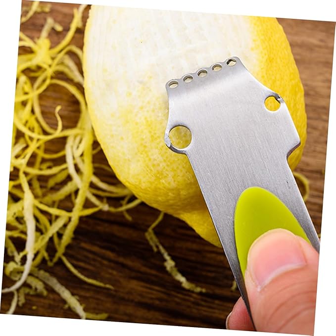 Stainless Steel Lemon Peeler and Planer Multi-functional Citrus Tool for Garnishing and Peeling for Kitchen Use Random