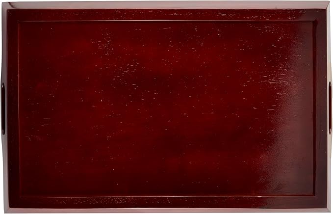 G.E.T. RST-2516-M 25" x 16" Hardwood Room Service Tray-Mahogany, 25 Inches x 16 Inches