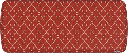 GelPro Elite Premier Anti-Fatigue Kitchen Comfort Floor Mat, 20x48", Lattice Garnet Stain Resistant Surface with therapeutic gel and energy-return foam for health & wellness