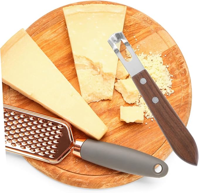 ABOOFAN Stainless Steel Cheese Grater Zester 2Pcs Convenient Vegetable Grater Tool for Fruits Lemons and Cheese Ergonomic Handle for Easy Use in Kitchen