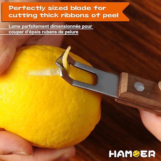 2-in-1 Zester & Channel Knife Bundle for Kitchen & Bar Aids