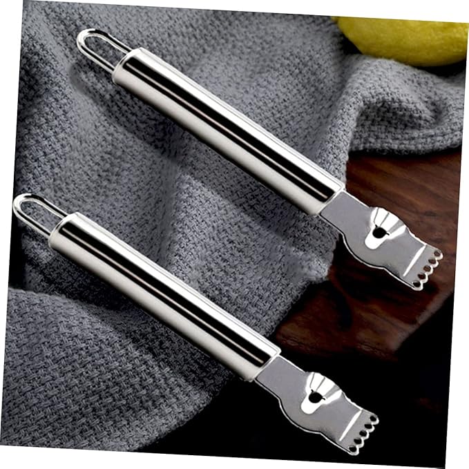 2pcs Stainless Steel Lemon Zester Grater Zester Peeler Citrus Peeler for Cooking Baking