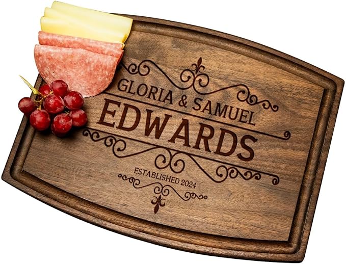Custom Engraved Wood Cutting Boards, Customized Gift For Anniversaries, Couples, New Homeowners, Friends, Retirements, A Gift Idea For Christmas and Holidays