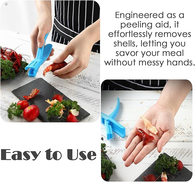 4PCS Crawfish Peeler, Crawfish Shucker,Crawfish Sheller Tool for Peeling Cooked Shrimp Tails,Universal Crayfish Shelling Device,Household Restaurant Easily Remove Kitchen Gadgets (Blue)