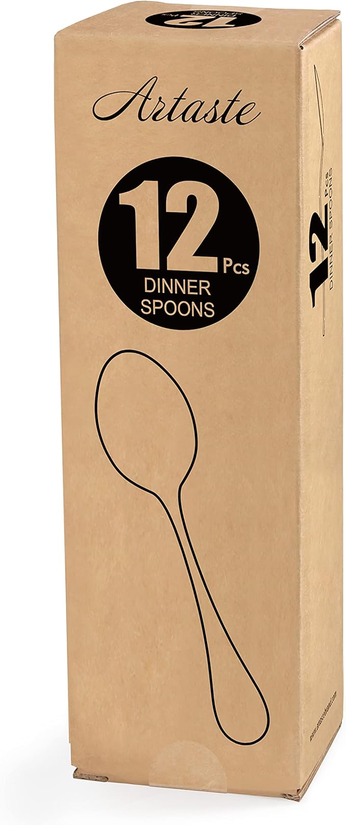 Artaste Rain 18/10 Stainless Steel Dinner Spoon, 7.5 Inch, Silver, Set of 12