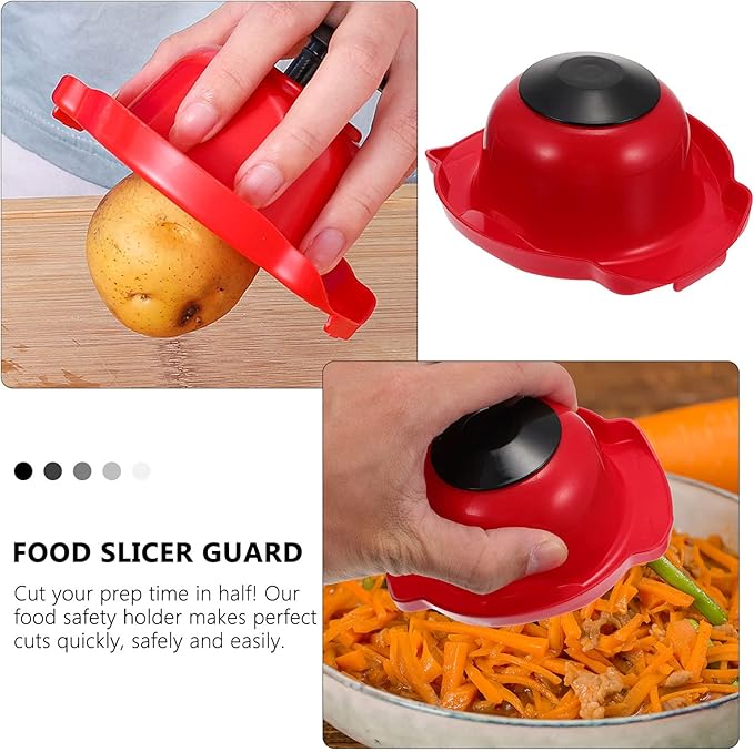 Mandoline Slicer Protector Finger Cutting Protector Food Safety Holder Potato Grater Vegetable Slicer Hand Guard for Home Kitchen Red Kitchen Utensils Gadgets Pocket Tools