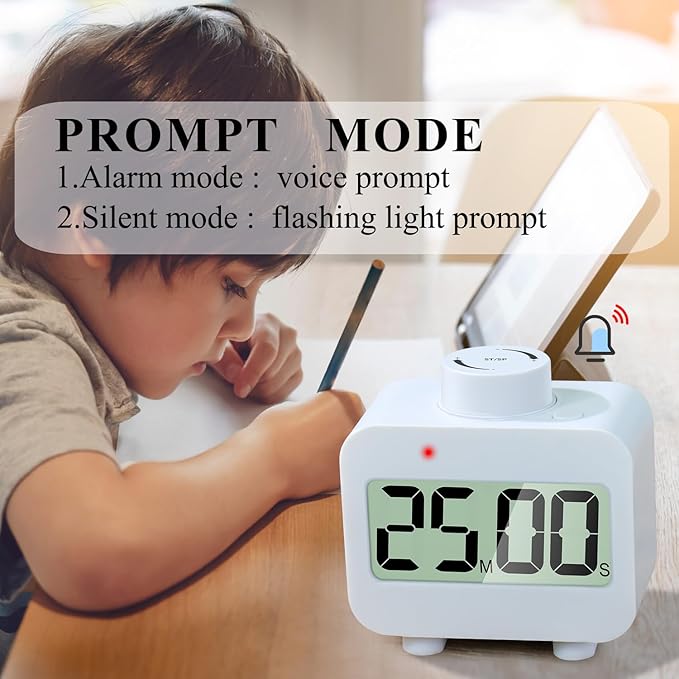 Digital Timers, Digital Kitchen Timer for Cooking,Countdown Countup Timer for Classroom,Gym Timer Fitness with Knob Rotating,Quick Memory Presets, Automatic Standby