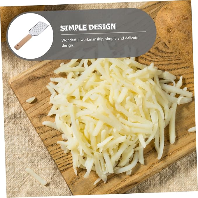TIDTALEO Stainless Steel Plane Grater Zester Wood Handle – Multi-functional Kitchen Gadget for Easy Slicing of Fruits and Vegetables for Home Chefs