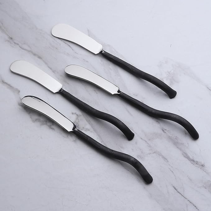 INOX artisans Twig Butter Knives/Cheese Spreader 4 Pc. Set