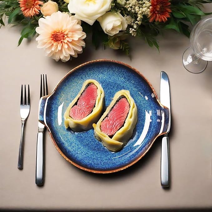 LIUYWYHCF Ceramics Au Gratin baking Dishes Set of 2, Baking Tray Bake ware, 10.5 oz Ramekins, for Pie Pan, Appetizer, Tart, Dessert, Quiche, Oven Small dish, individual dishes, Round 9 Inch