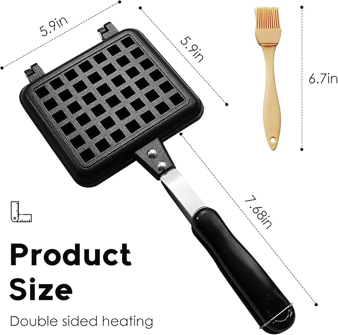 Sandwich Maker, Non-Stick Grilled Panini Maker Pan with Plates, Stovetop Toasted Sandwich Maker Aluminum Flip Frying Pan for Home Kitchen Breakfast Outdoors Camping