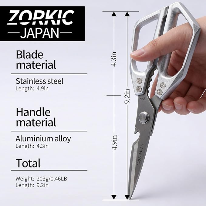 Japanese Kitchen Shears Set, Heavy Duty Poultry Shears All Purpose, Kitchen Meat Scissors for Steak Cutting, Chicken Bones, and Turkey Christmas Gifts for Men Women Mom Dad